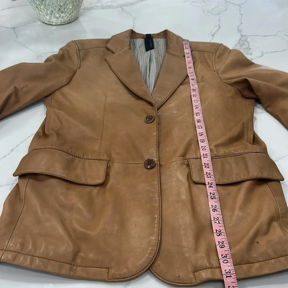 Reilly‎ Olmes Rogue Genuine Tan Leather Blazer/Jacket. Size S